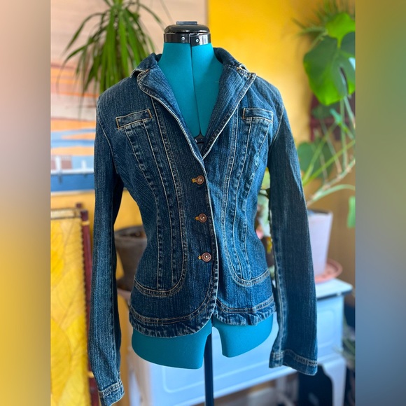 DKNY button up Jean Jacket - Picture 1 of 9